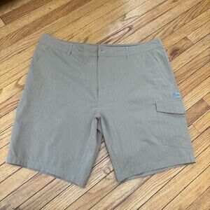 Free‎ Country Mens 42 Gorpcore Tan Khaki Taconic Rip Stop Cargo Hiking Shorts